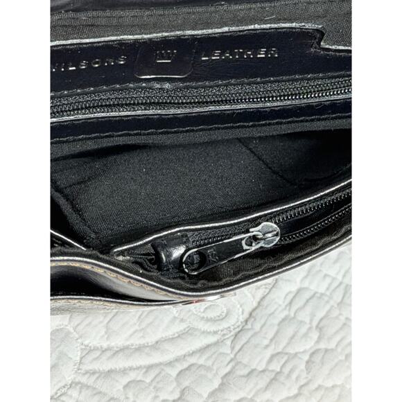 Wilson’s Leather Women’s Black Genuine Leather Shoulder Strap Handbag Purse - Picture 7 of 12